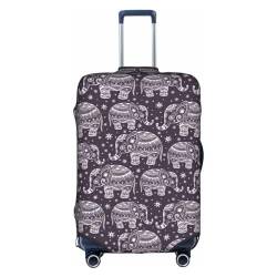 Zhengjia Handbemalte Libellen-Reisegepäckabdeckung, Koffer-Schutztasche, passend für 45,7 - 81,3 cm Gepäck, Cartoon Niedlicher Elefant, XL von Zhengjia