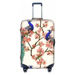 Zhengjia Reisegepäckabdeckung, Koffer-Schutztasche, passend für 45,7 - 81,3 cm große Gepäckstücke, Lila, pfau, S von Zhengjia