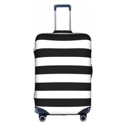 Zhengjia Reisegepäckabdeckung, Koffer-Schutztasche, passend für 45,7 - 81,3 cm große Gepäckstücke, Schwarz / Weiß, Streifen schwarz weiß, L von Zhengjia