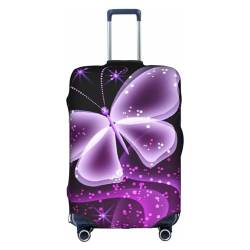Zhengjia Reisegepäckhülle, Koffer-Schutztasche, passend für 45,7 - 81,3 cm große Gepäckstücke, Niedlicher violetter Schmetterling, XL von Zhengjia