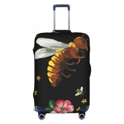 Zhengjia Reisegepäckhülle, Koffer-Schutztasche, passend für 45,7 - 81,3 cm große Gepäckstücke, Rot / Weiß, Biene und goldener Stern, L von Zhengjia