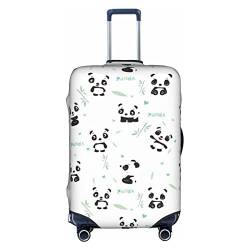 Zhengjia Reisegepäckhülle, Koffer-Schutztasche, passend für 45,7 - 81,3 cm große Gepäckstücke, Rot / Weiß, Panda Bambus, XL von Zhengjia
