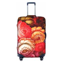Zhengjia Reisegepäckhülle, Koffer-Schutztasche, passend für 45,7 - 81,3 cm große Gepäckstücke, Rot / Weiß, Rote schöne Blume, L von Zhengjia