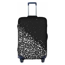 Zhengjia Reisegepäckhülle, Koffer-Schutztasche, passend für 45,7 - 81,3 cm große Gepäckstücke, Schwarz-weißer Glitzer., L von Zhengjia