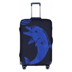 Zhengjia Reisegepäckhülle mit niedlichem Tierfuchs, Koffer-Schutztasche, passend für 45,7 - 81,3 cm große Gepäckstücke, Blue Play, L von Zhengjia