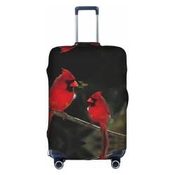 Zhengjia Reisegepäckhülle mit niedlichem Tierfuchs, Koffer-Schutztasche, passend für 45,7 - 81,3 cm große Gepäckstücke, Red Birds Fauna Wild, L von Zhengjia