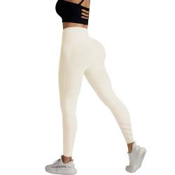 Zhiaek Booty Scrunch Butt Sport Leggings Damen Gym Leggings Push Up High Waist Yogahose Blickdicht Seamless Sporthose für Fitness Joggen Workout von Zhiaek