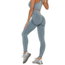 Zhiaek Sport Leggings Damen Booty Scrunch Butt Leggings High Waist Seamless Yoga Hosen Push Up Blickdichte Pants für Gym Fitness Joggen Workout von Zhiaek