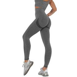 Zhiaek Sport Leggings Damen Booty Scrunch Butt Leggings High Waist Seamless Yoga Hosen Push Up Blickdichte Pants für Gym Fitness Joggen Workout von Zhiaek