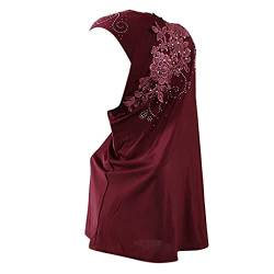 Zhiyao Damen Hijab Muslimische Muslimische Frauen Schal Kopfbedeckung Hidschab Islamische Gesichtsschleier Turban Hals Chemo Kappe Bandana Haartuch Beanie Mützen von Zhiyao