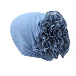 Zhiyao Damen Mütze Winter Frauen Muslim Chiffon Hijab Kopftuch Beanie mit Blume Muslimischen Warme Wintermütze Herbst Chemo Hut von Zhiyao