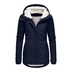 Zhiyao Damen Winterparka Kunstfell Mantel Jacke Teddyfell Gefüttert Winterjacke Dicker Warm Outdoorjacke mit Kapuze Winddicht von Zhiyao