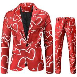 Zhiyao Herren Anzug Valentinstag Anzug Herren Anzüge Khaki Schwarz Rot Smoking Herrenanzug Modern Fit Party Suits von Zhiyao