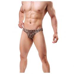 Zhiyao Jockstrap String Tanga Herren Sexy Unterwäsche Männer Slips im Leoparden Style Strings Lustige G-String Lover Geschenk von Zhiyao