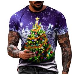 Zhiyao Weihnachten Herren T-Shirt Grinch Tshirt Männer Lustig Weihnachtsshirt Xmas Pullover Weihnachtsmann Cosplay Kostüm Kurzarm Streetwear Christmas Geschenke Hässliche T-Shirts von Zhiyao