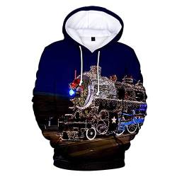 Zhiyao Weihnachten Herren Unisex 3D Druck Pullover Hoodie Realistischer Kapuzenpullover Langarm Sweatshirts Kapuzenjacke Mit Taschen von Zhiyao