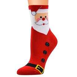 Zhiyao Weihnachtssocken Christmas Socks Kuschelsocken Baumwollsocken Festliche Socken Design Sport Socken für Damen und Herren von Zhiyao