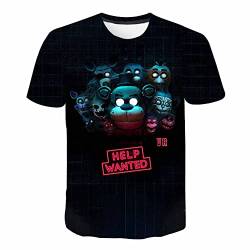 Zhongkaihua FNAF T-Shirts Jugendliche Jungen Mädchen T-Shirts, Anime Five Nights Game Foxy Sisters Location Casual Kurzarm 3D Gedruckt T-Shirt von Zhongkaihua