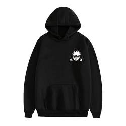 Zhongkaihua Gojo Satoru Anime Digital Hoodie Pullover Adult Teen Anime Sweatshirt with Pocket Warm Gift for Student Lovers von Zhongkaihua