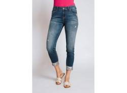 Regular-fit-Jeans ZHRILL "NOVA" Gr. 26, N-Gr, blau (dark blue) Damen Jeans Ankle 7/8 im 5-Pocket-Style von Zhrill