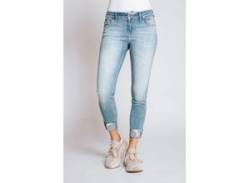 Regular-fit-Jeans ZHRILL "NOVA" Gr. 27, N-Gr, blau (light blue) Damen Jeans Ankle 7/8 im 5-Pocket-Style von Zhrill