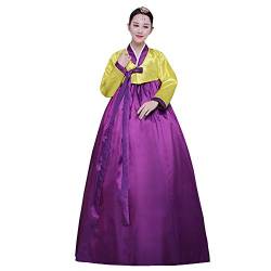 Zhuhaixmy Damen Koreanisches Traditionelles Hanbok Set Langarm Buntes Kleid Cosplay Dae Jang Geum Kostüm von Zhuhaixmy