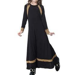 Zhuhaixmy Muslimisch Araber Mittlerer Osten Dubai Saudi Mädchen Lange Kleid Robe Abaya Türkei islamisch Kleidung Kinder Maxi Jersey Dresses Ethnisch Kaftan,TH604 von Zhuhaixmy