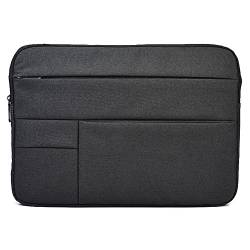 ZiXing 15.6 Zoll Notebooktasche Oxford Tuch Laptop Tasche Hülle Sleeve mit Seitentaschen für Apple MacBook/Acer/Dell/Fujitsu/Lenovo/Asus/HP/Samsung/Sony/Toshiba Schwarz von ZiXing