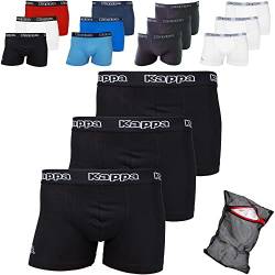 Ziatec Herren Boxershorts (6er Pack), Kappa Baumwolle Unterhose, Bequeme Pants für Herren, M-6XL Wäschenetz, Größe:5XL, Farbe:6 Stück - Blau Mix von Ziatec