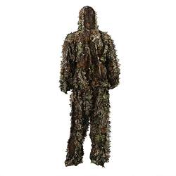 Zicac 3D Ghillie Tarnanzug Dschungel Ghillie Suit Woodland Camouflage Anzug Kleidung Für Jagd Verdeckt Festschmuck von Zicac
