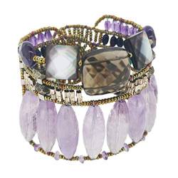 Ziio Incas LG Violet Armband, Glas Sterling-Silber von Ziio