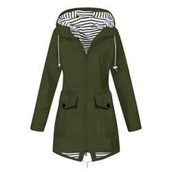 Regenjacke Damen Gelb mit Kapuze Wasserdicht Atmungsaktiv Lang Regenparka Winddicht Wasserfest Regenmantel Jacke Softshelljacke ÜBergangsjacke Outdoor Winddichte Wasserabweisend Funktionsjacke von Zilosconcy