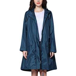 Regenjacke Damen Leicht Wasserdicht Atmungsaktiv Regenmantel mit Kapuze Windjacke Regenparka Leicht Große Größen Wanderjacke Funktionsjacke Outdoorjacken Sportjacken Zip Up Softshell Übergangsjacke von Zilosconcy