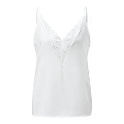 Sexy Spitzentop Bralettes Top Sommertop Damen Ärmellos Top Veste Spaghettiträger Cropped Oberteil Slim Fit Basic Shirt Y2K Croptops Damen Spitzen Camitop Tank Top Damen V-Ausschnitt Oberteil von Zilosconcy