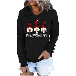 Weihnachtspullover Damen Weihnachtspulli Teenager Mädchen Strickpullover Lustig Bluse Merry Christmas Sweatshirt Lustig Rudolph Rentier Druck Baumwolle Pullover Herbst Winter Sweatshirt Pulli Tops von Zilosconcy