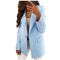 Zilosconcy Blogger Mantel Damen Frauen Lässiger Fester Einzelner Knopfel Langarm Schleiniger Anzug Eleganter Stil Blazer Mantel Für Bürofrauen von Zilosconcy