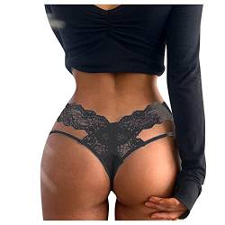 Zilosconcy Erotisch String Unterhose Fit Lingerie Sexy Slips Tanga Panties Sexy Damenwäsche Everyday Essential Pantys Schlüpfer Aushöhlen Damen Spitze Dessous Tanga Höschen Sexy Spitze Hipster Slip von Zilosconcy