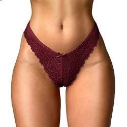 Zilosconcy Tangas Aushöhlen Unterhosen Atmungsaktive Slips Unterwäsche Damen Slips Sexy Lace Slips Hipster Bequeme Panties Taillenslip Unterhose Nahtlose Unterwäsche String Tanga Damen Sexy Dessous von Zilosconcy