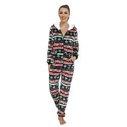 Zilosconcy Teddy Fleece Einteiler Onesie Bequemer Hausanzug Anzug Flauschig Schlafanzug Plüsch Overall Lang Pyjama Loungewear Overall Warm Flauschig und Kuschelig Einteiler Damen Große Größe Jumpsuit von Zilosconcy