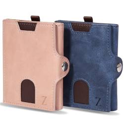 Zimaku 2-in-1 Unisex Genuine Leather Wallet with RFID Tech and AirTag Compactibilty – The Perfect Accessory for All Couples, von Zimaku