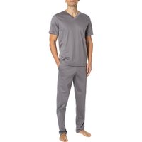 Zimmerli Herren Pyjama grau Jersey-Baumwolle unifarben von Zimmerli