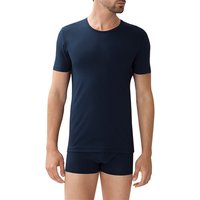 Zimmerli Herren T-Shirt blau Baumwolle unifarben von Zimmerli