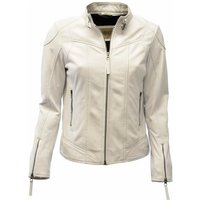 Zimmert Leather Lederjacke Mira weich, washed, Weiß, Weiss von Zimmert Leather