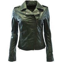 Zimmert Leather Lederjacke Sibilla Biker, Grün, Cognac von Zimmert Leather