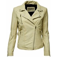 Zimmert Leather Lederjacke Stella im Biker Stil Camouflage Schokobraun, Cognac, Creme, Beige, Weiß, Braun Cognac von Zimmert Leather