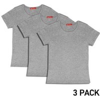 Zinray T-Shirt Baumwoll-T-Shirt Damen Rundhals Kurzarm Oberteil XS-XXS von Zinray
