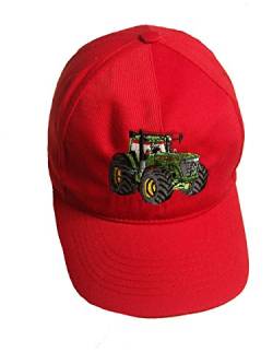 Zintgraf Jungen Cap Baseball Kappe Traktor Stickerei Grüner Trecker (rot) von Zintgraf