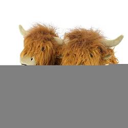 Kuhform-Hausschuhe, 600 G Highland-Kuh-Hausschuhe, Highland-Rinder-Hausschuhe, Schottische Rinder-Hausschuhe Für Erwachsene, Frauen, Männer, Mädchen Und Jungen von Ziurmut