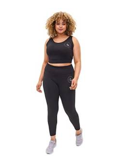 Zizzi Active by Frauen Plus Größe Gym Leggings Lang Größen - Plus Size Damenkleidung 46-48 Black von Zizzi