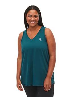 Zizzi Active by Große Größen Damen Trainingstop mit V-Ausschnitt Gr - Plus Size Damen Kleidung 54-56 Deep Teal von Zizzi